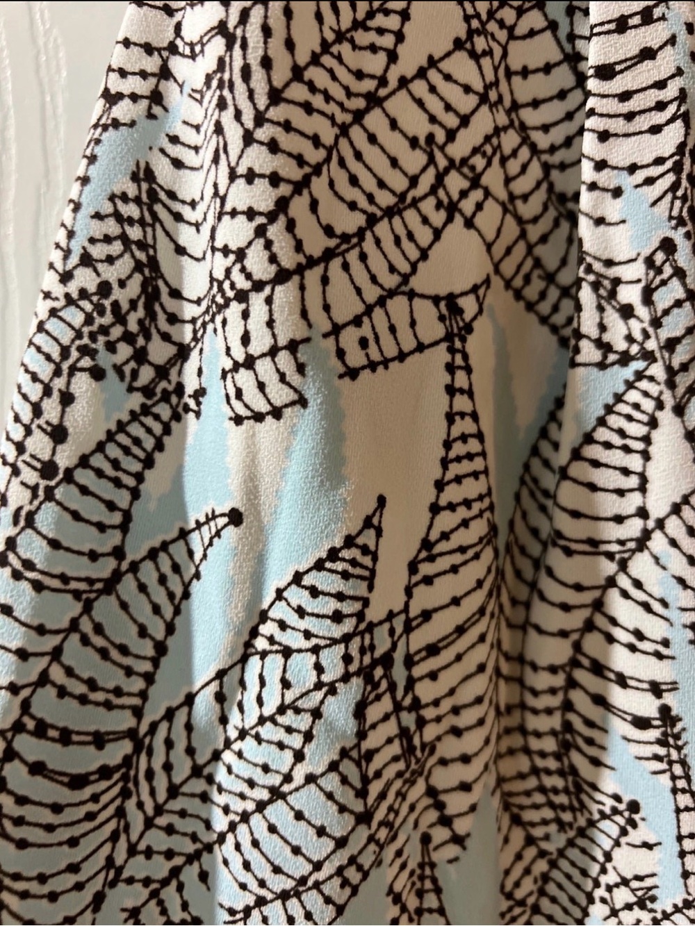 H&M Light Blue, White and Black Printed Jumpsuit